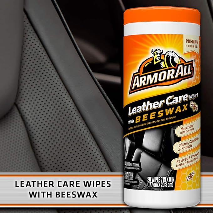 Armor All LEATHER CARE WIPES WITH BEESWAX RASE Tire and Auto LLC