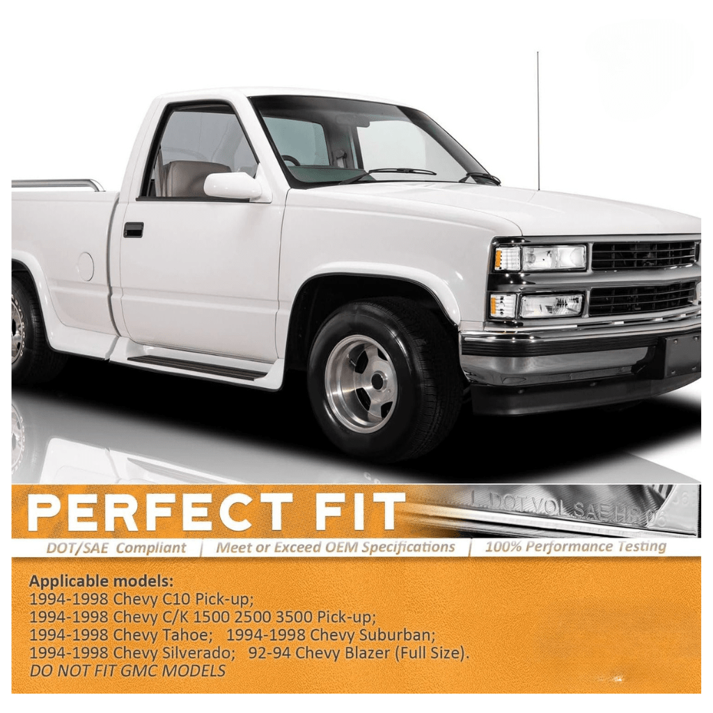 RASE Tire and Auto LLC 1994-98 Chevy C10 C/K 1500/2500/3500 Silverado Tahoe Suburban | 92-94 Blazer Headlamp Assembly with Corner & Bumper Light Replacement Headlights