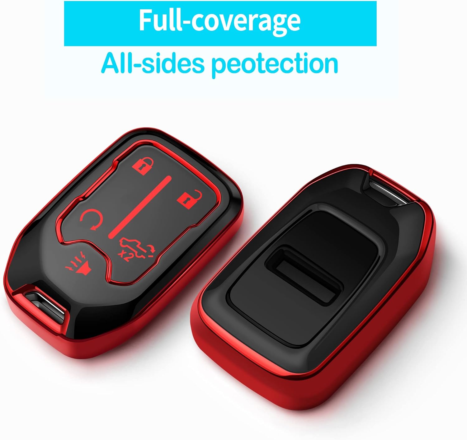 RASE Tire and Auto LLC 2017-2021 Chevrolet Silverado Suburban Tahoe GMC Acadia Sierra Terrain Yukon Key Fob Hard Cover