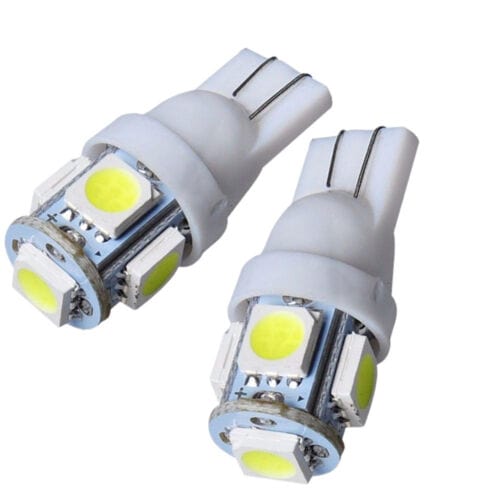 RASE Tire and Auto LLC 2x Super White T10 Wedge 5-SMD 5050 LED Light bulbs W5W 2825 158 192 168 194