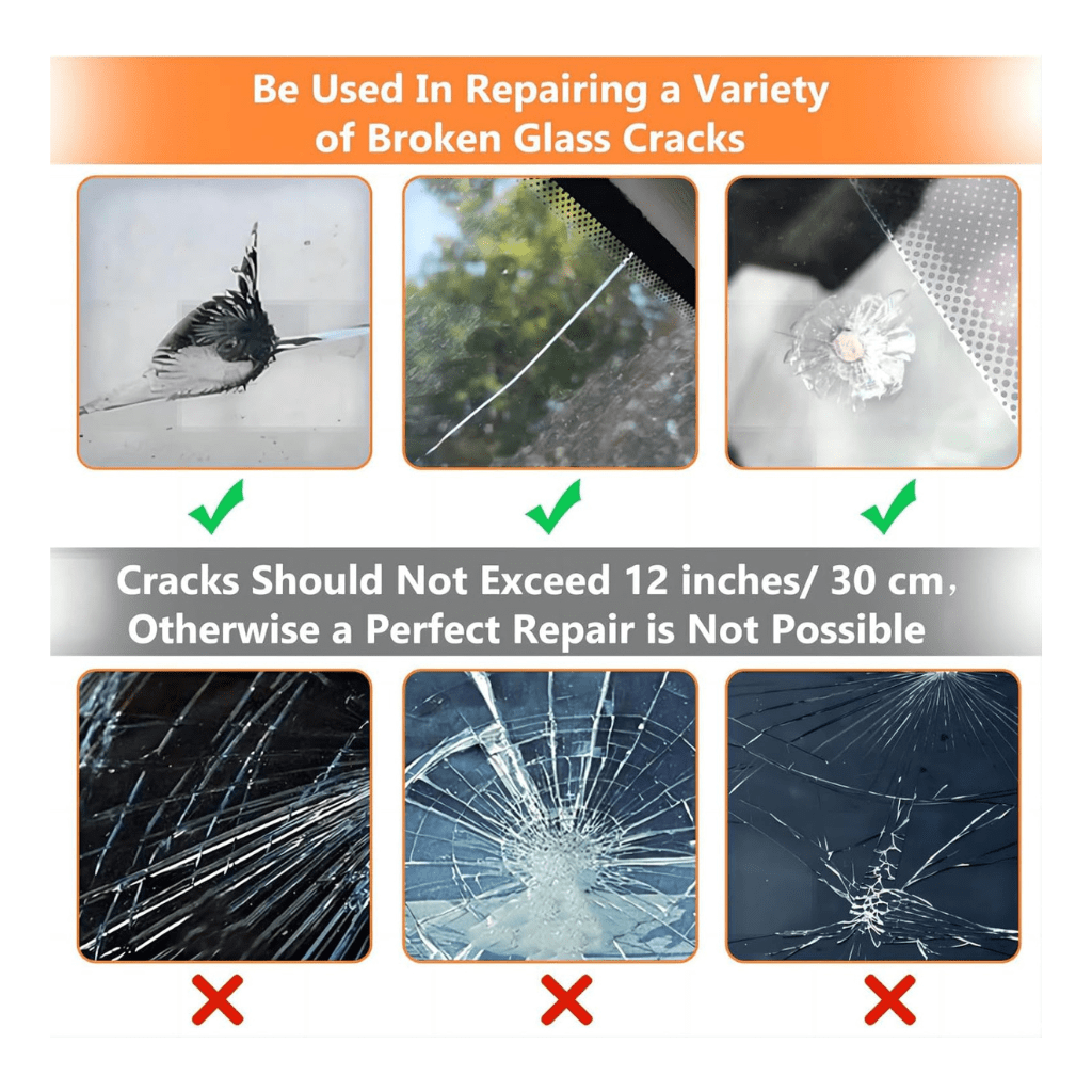 RASE Tire and Auto LLC Automotive Windshield Repair Kit For Chipped And Cracked Windshields