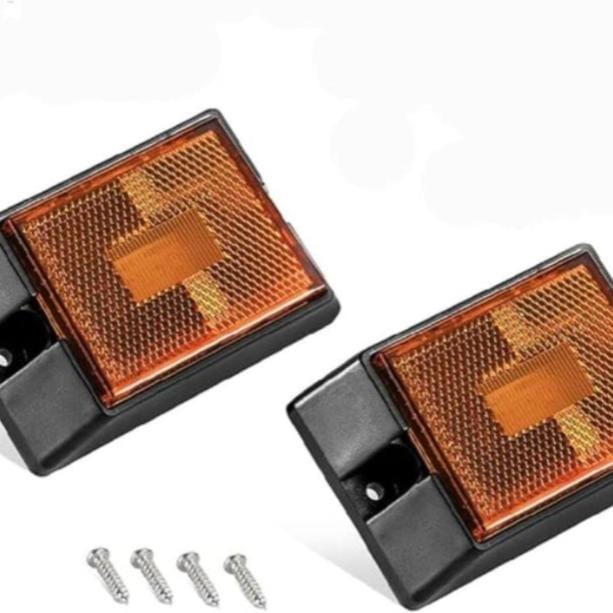 RASE Tire and Auto LLC car parts CZC AUTO LED Amber Side Marker Lights Sealed Submersible LED Clearance Reflector Lamps Waterproof Trailer Running Lights for 12V Boat Trailer Truck Marine RV (2 pack)