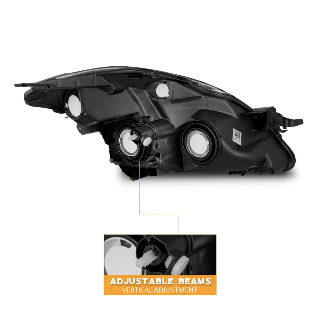 Rase Tire and Auto LLC car parts Headlight Assembly Compatible with 2007
2008 2009 Nissan Altima 4Dr Sedan Headlamps Replacement Black Housing Amber Reflector Clear Lens Driver and Passenger Side