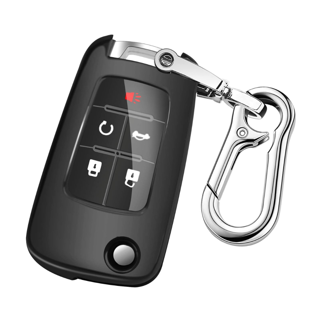 RASE Tire and Auto LLC  Chevy Key Fob Cover with Keychain for Chevrolet Malibu Cruze Camaro Volt Equinox Sonic Impala Buick Regal Encore