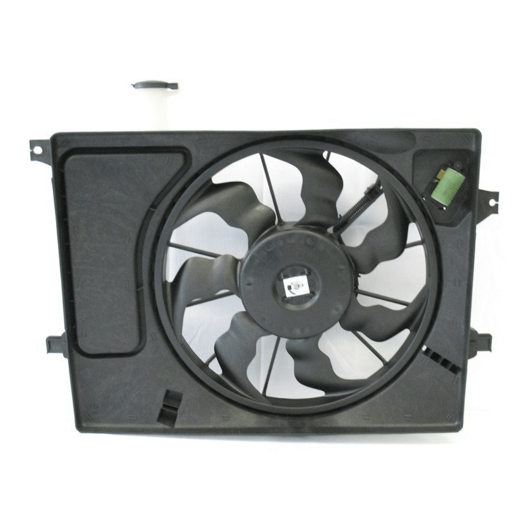 RASE Tire and Auto LLC FAN-HN67024A Replacement Radiator/Condenser Cooling Fan Assembly 11- HN ELANTRA Sedan/Kia Forte 14-1.8/2.0L 1.8L W/RESISTOR (FAN-HN67024A)