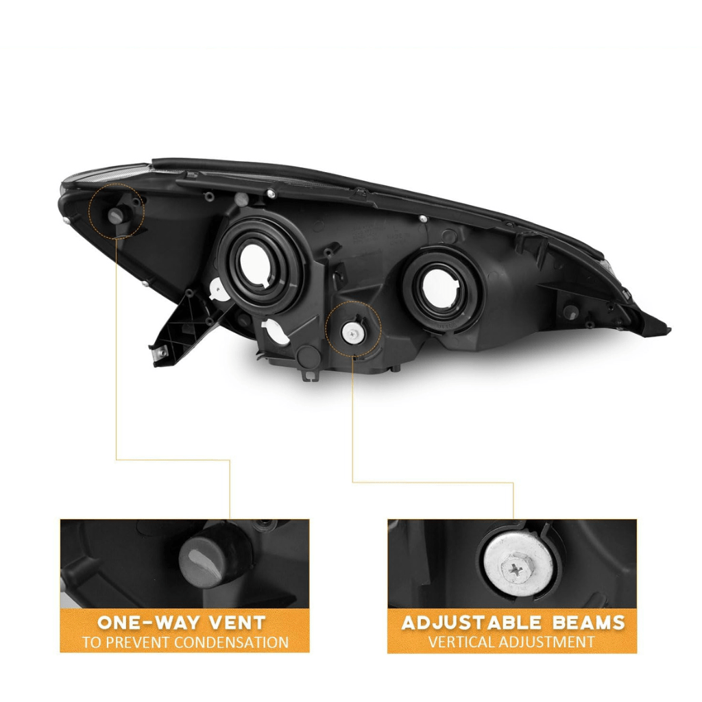 RASE Tire and Auto LLC Headlights 2004 2005 Toyota Sienna|04-05 RAV4 Pair Chrome Housing