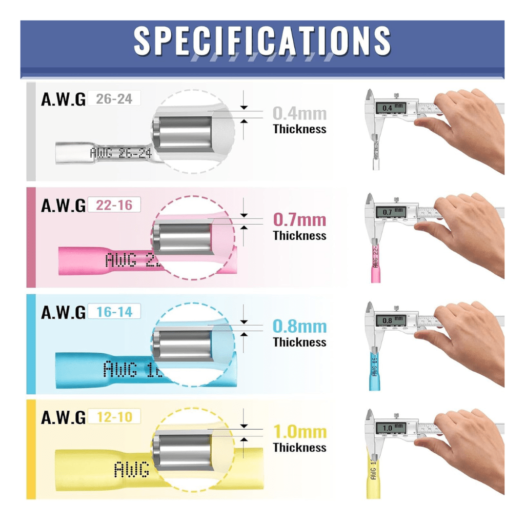 RASE Tire and Auto LLC Heat Shrink Butt Connectors
