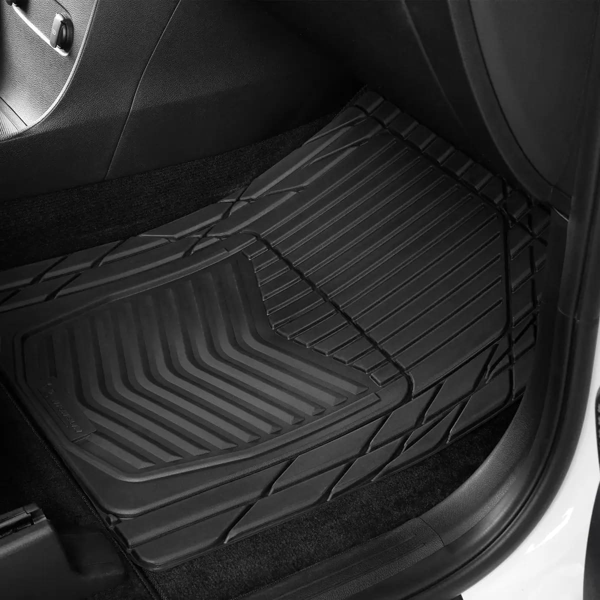 RASE Tire and Auto LLC MICHELIN Universal Rubber Car Mat (Black) 4 Pieces