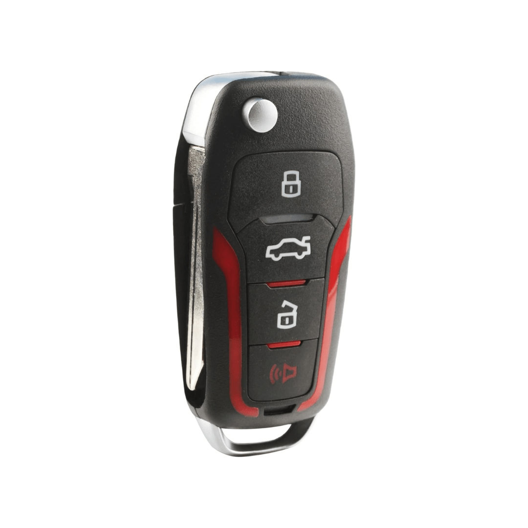 RASE Tire and Auto LLC Replacement for 1998-2016 Ford Lincoln Mercury Mazda 4-Button Keyless Entry Remote Flip Key