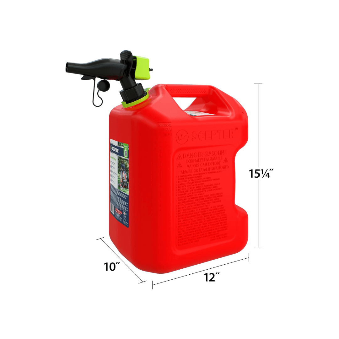 RASE Tire and Auto LLC Scepter FSCG552 Fuel Container with Spill Proof SmartControl Spout with Bonus Funnel