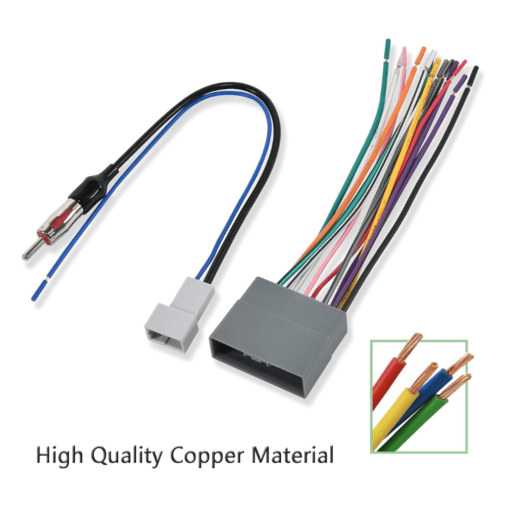 RASE Tire and Auto LLC Vehicle Radio Stereo Wire Harness with Antenna Connector Adapter Fit Honda Fit 2007-2008 Civic 2006-2011, CR-V2007-2011, Select Acura RDX/Integra 1989-2015 Aftermarket Radio Receiver