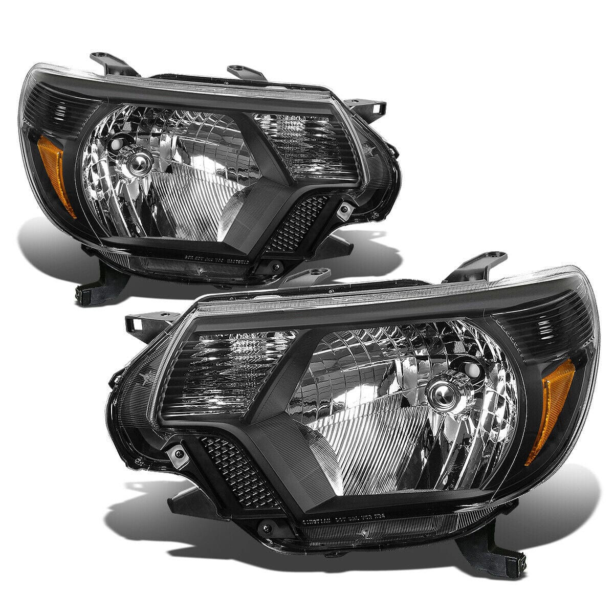RASE Tire and Auto LLC Black 2012-2015 Toyota Tacoma Pair Black OR Chrome Housing Amber Corner Headlight