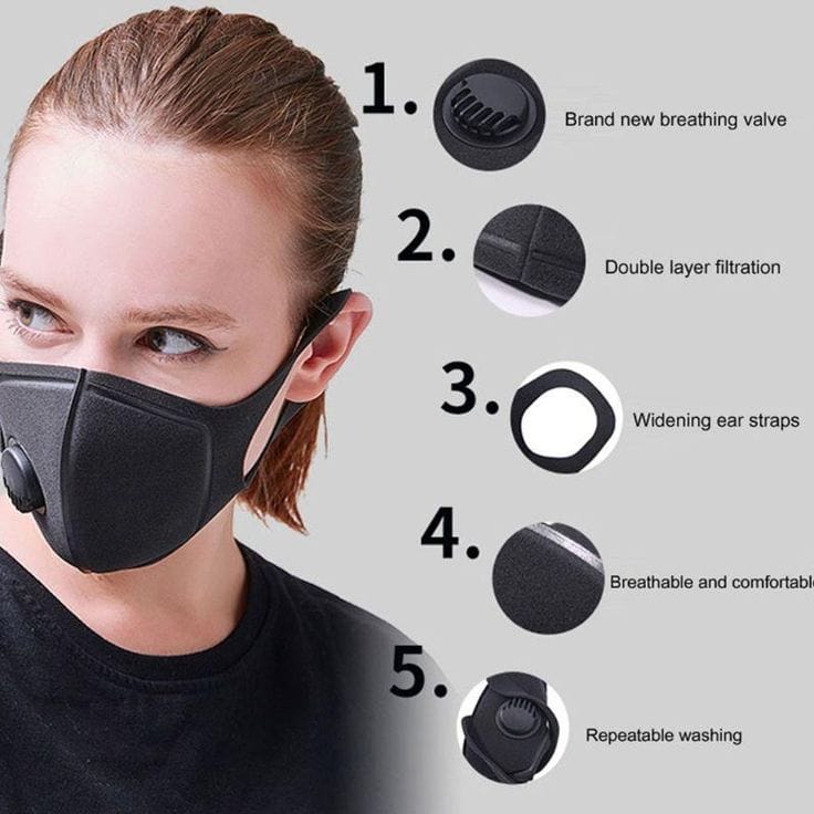 RASE Tire and Auto LLC Black Filter / Adult Nose and Mouth Shield - Different Colors