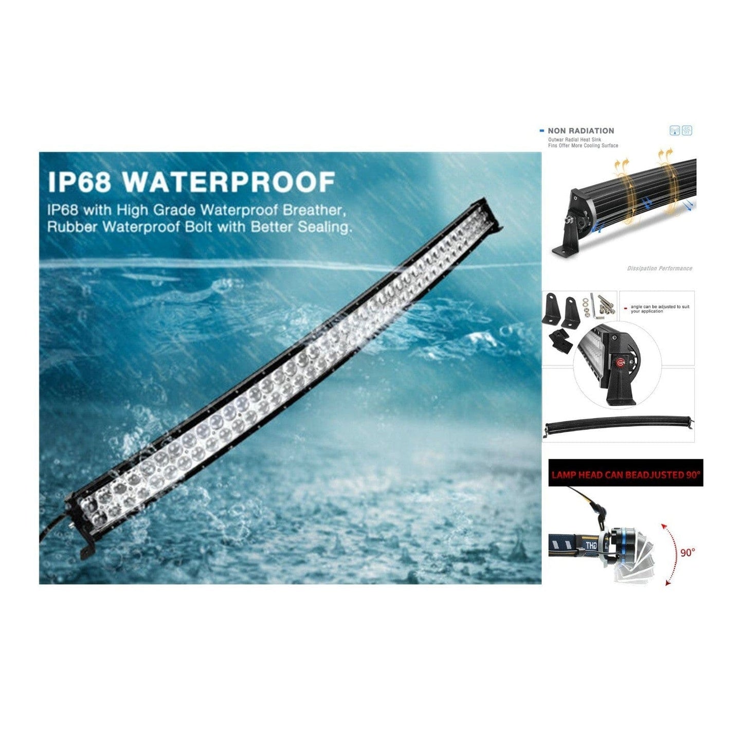 RASE Tire and Auto LLC Off Road lights LED Light Bar | 50' | 51' inch | Curved | Straight Lightbar