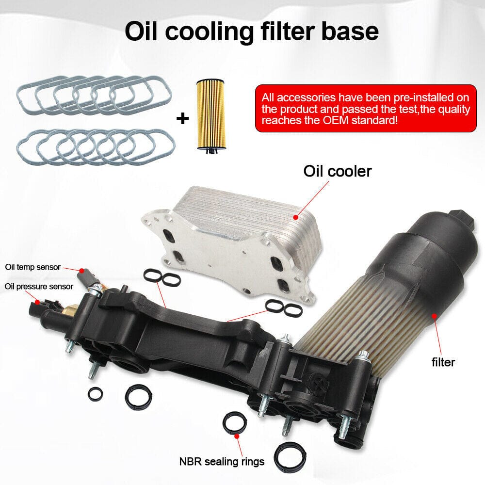 RASE Tire and Auto LLC Oil Cooler Filter Adapter Housing 68105583AF For Jeep Chrysler Dodge 3.6 2014-17