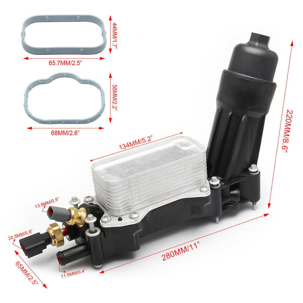 RASE Tire and Auto LLC Oil Cooler Filter Adapter Housing 68105583AF For Jeep Chrysler Dodge 3.6 2014-17
