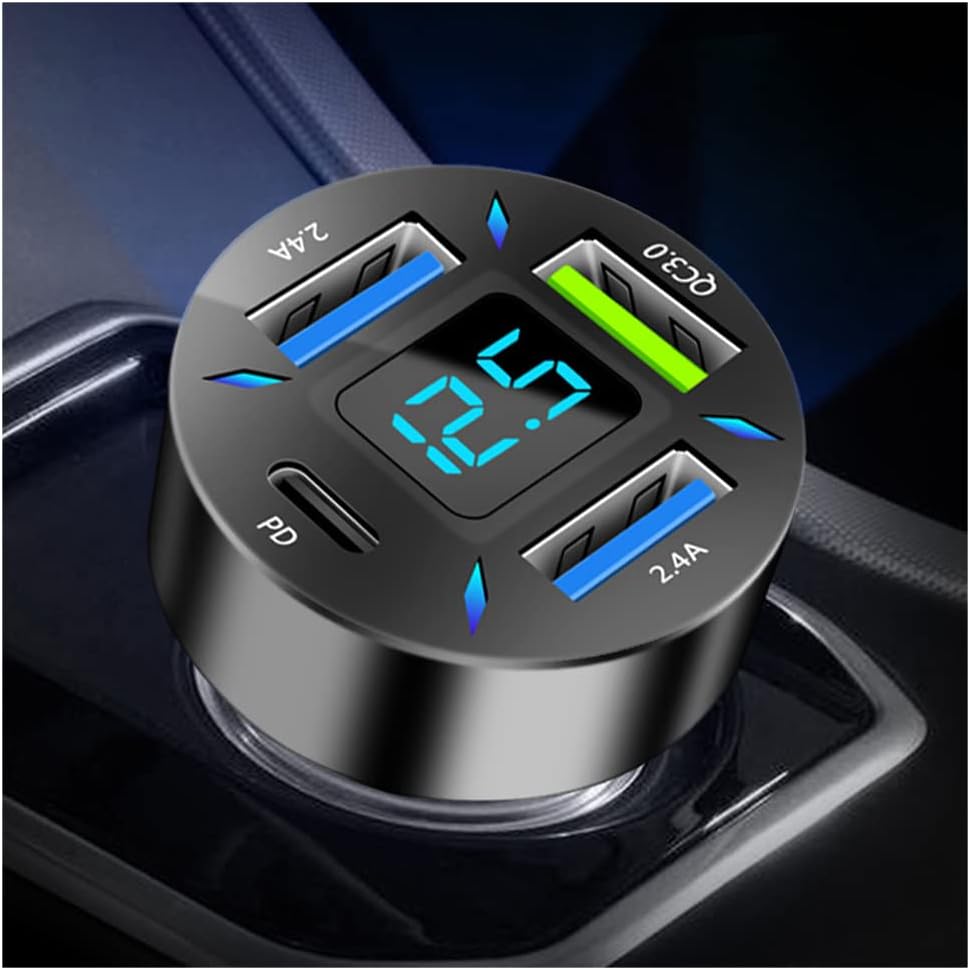 MINI Quick Charge Voltmeter & Car Cigarette Lighter CHARGER