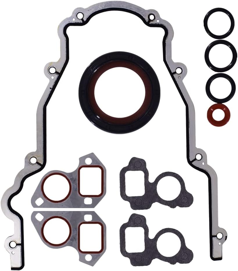 TCS45993 Timing Cover Gasket Seal Fits for GM Chevrolet LS Series LS1 LS2 LS3 LS6 LQ9 LQ4 Vortec 4.8 5.3 5.7 6.0 Water Pump Gaskets Crankshaft Seal