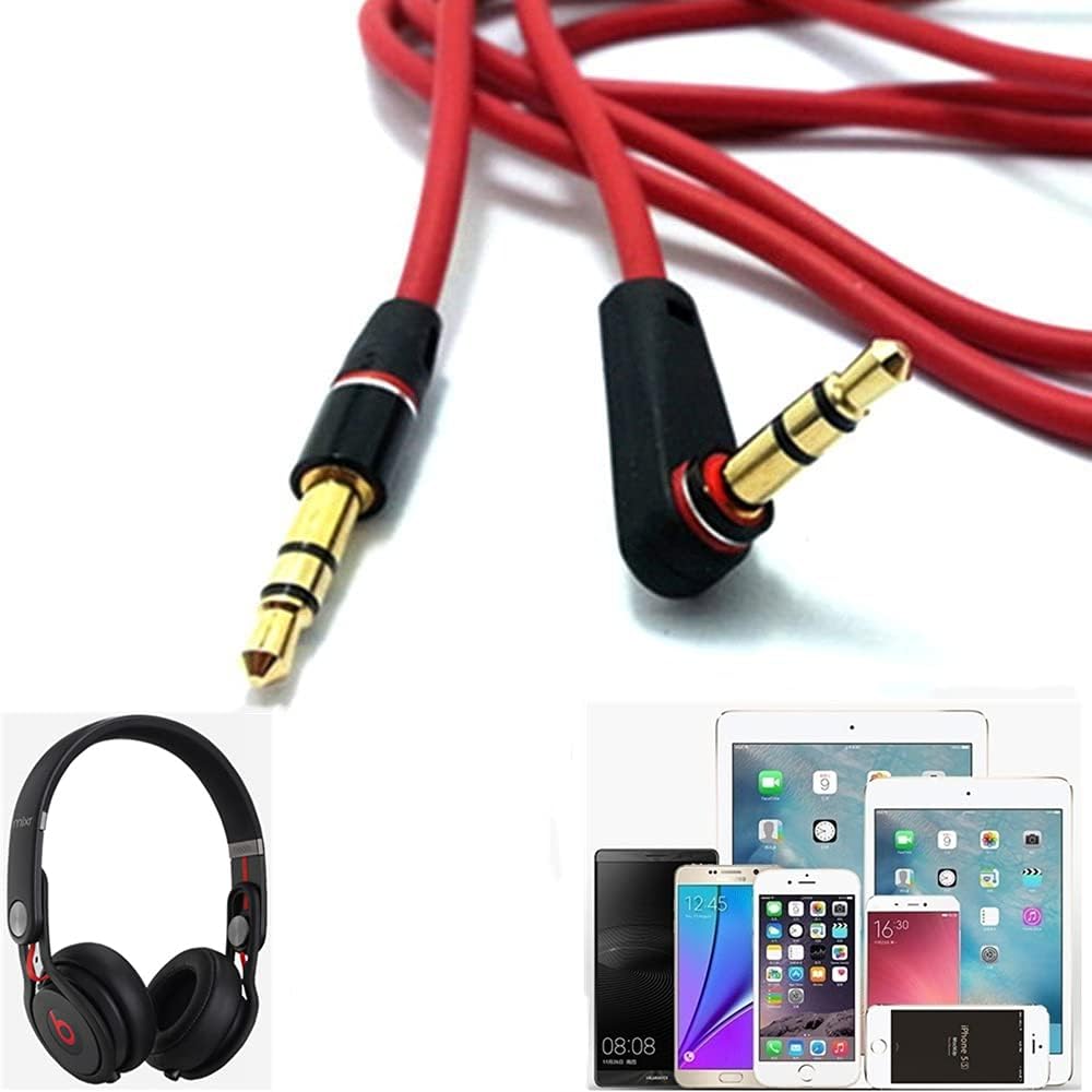 4.25 ft male to m aux cable cord l-shaped right angle car audio headphone jack