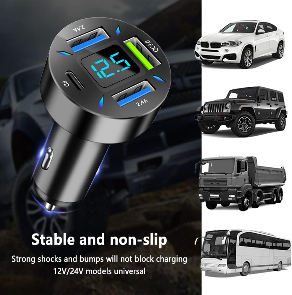 MINI Quick Charge Voltmeter & Car Cigarette Lighter CHARGER