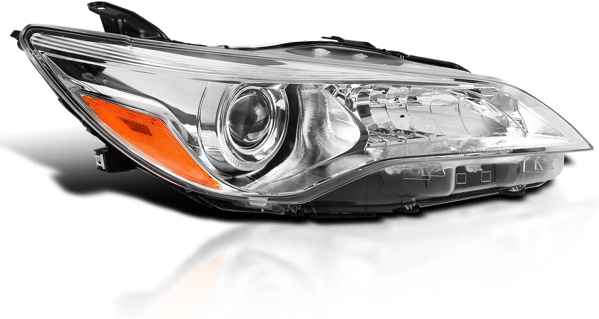 Right |Passanger Side 2015-2017 Toyota Camry Chrome Headlights Clear Projector lamp