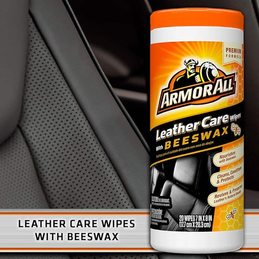 Armor All  LEATHER CARE WIPES WITH BEESWAX