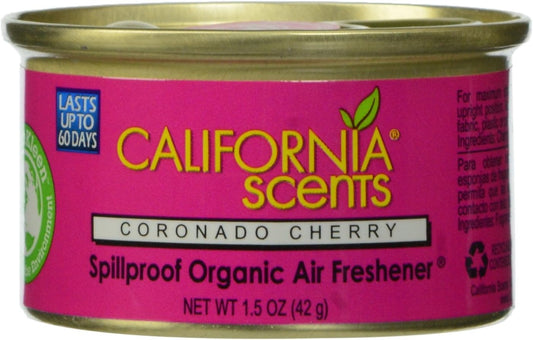 California Scents Spillproof Organic Air Freshener, Coronado Cherry, 1.5 Ounce Canister