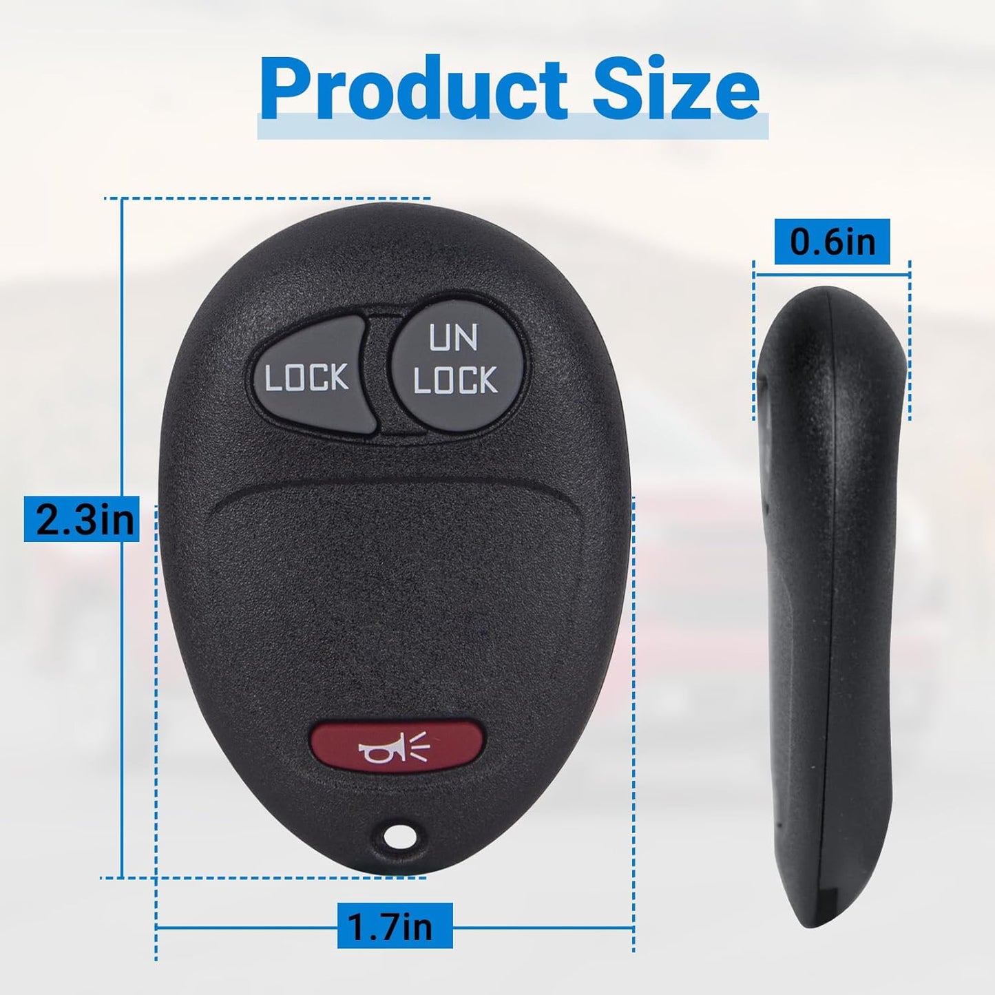 Car Key Fob Replacement Compatible with 2001-2012 Chevy | Hummer | GMC | Isuzu