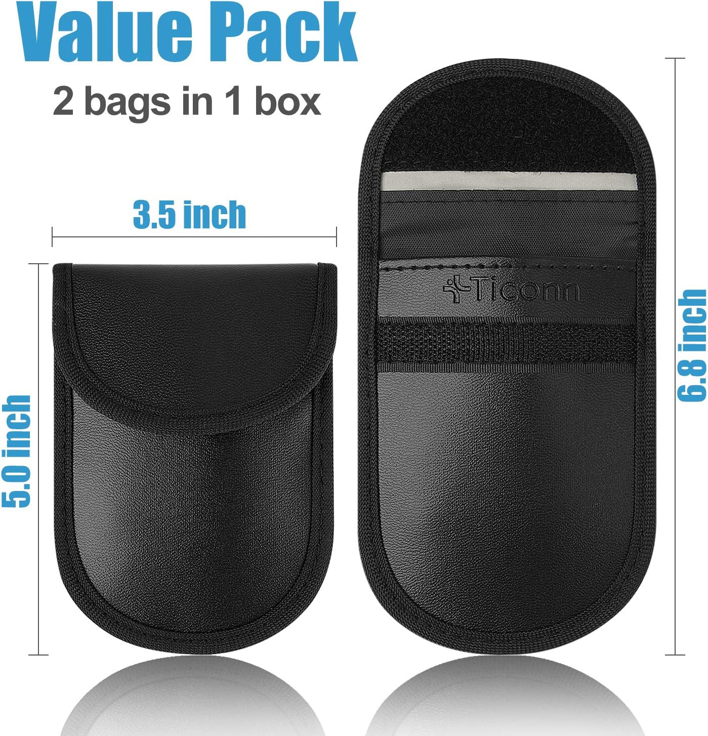 1X Bag for Key Fob Protector - Car RFID Signal Blocking, Anti-Theft Pouch, Anti-Hacking Case Blocker