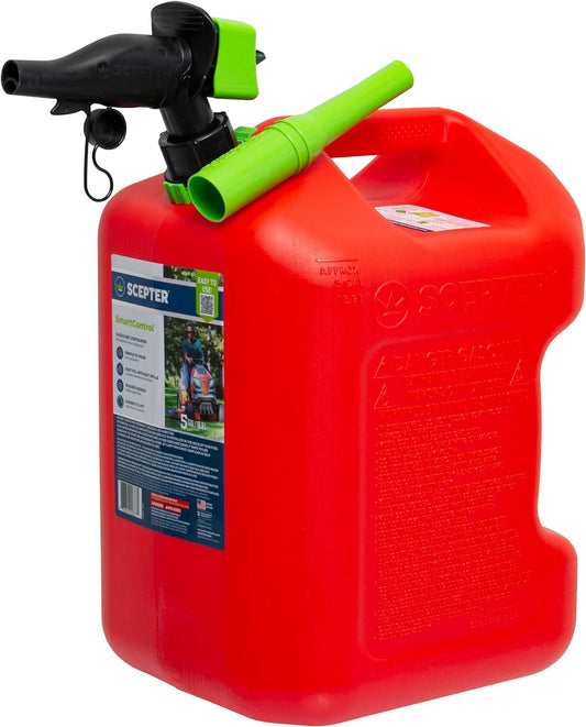 Scepter FSCG552 Fuel Container with Spill Proof SmartControl Spout with Bonus Funnel