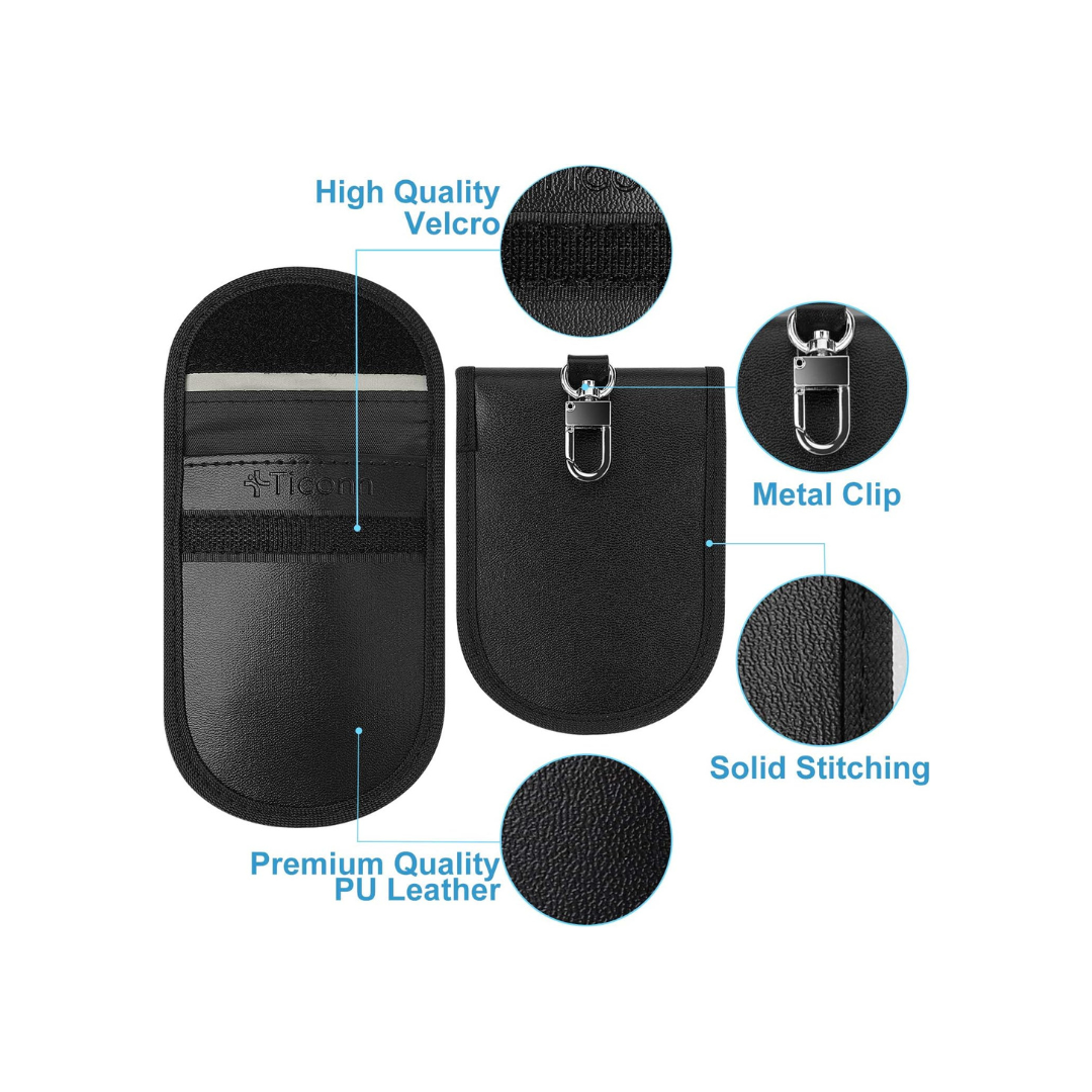 1X Bag for Key Fob Protector - Car RFID Signal Blocking, Anti-Theft Pouch, Anti-Hacking Case Blocker