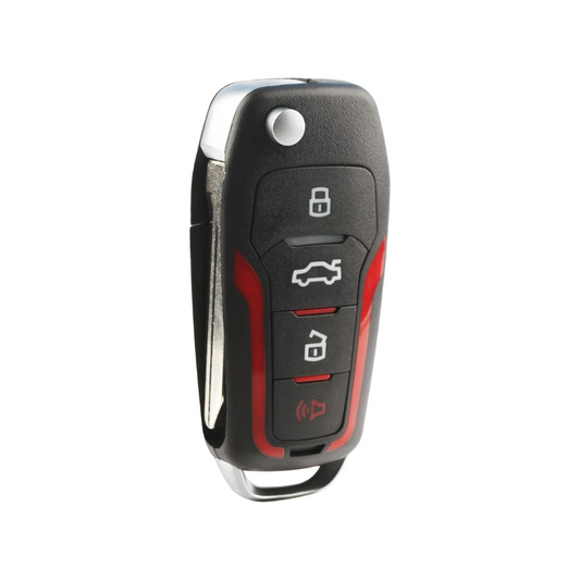 Replacement for 1998-2016 Ford Lincoln Mercury Mazda 4-Button Keyless Entry Remote Flip Key