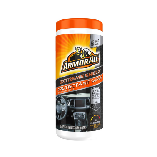 Armor All Extreme Shield Protectant Wipes by Armor All, Interior Car Cleaning Wipes with UV Protection Against Cracking and Fading, 25 Count