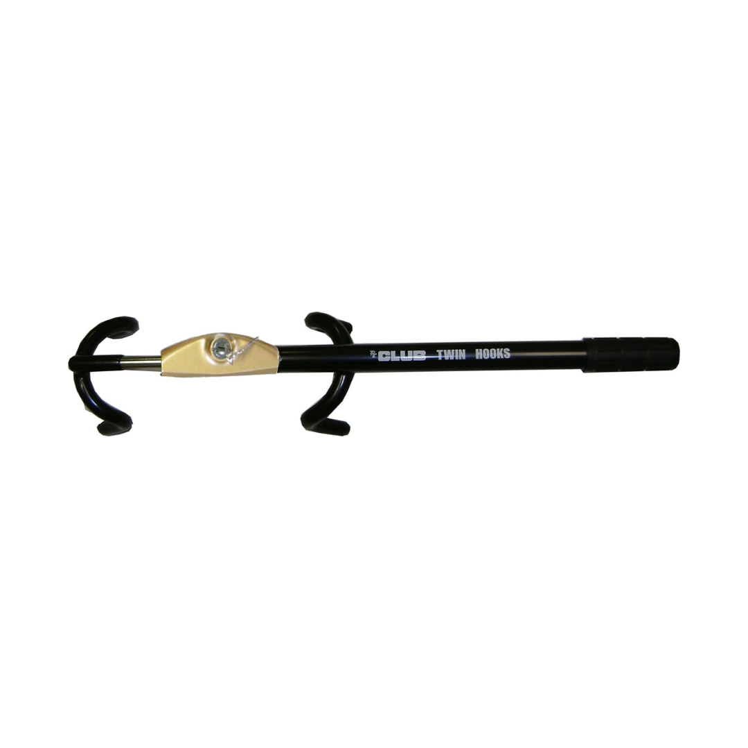 The Club 3100 Twin Hooks Steering Wheel Lock, Black/Gold