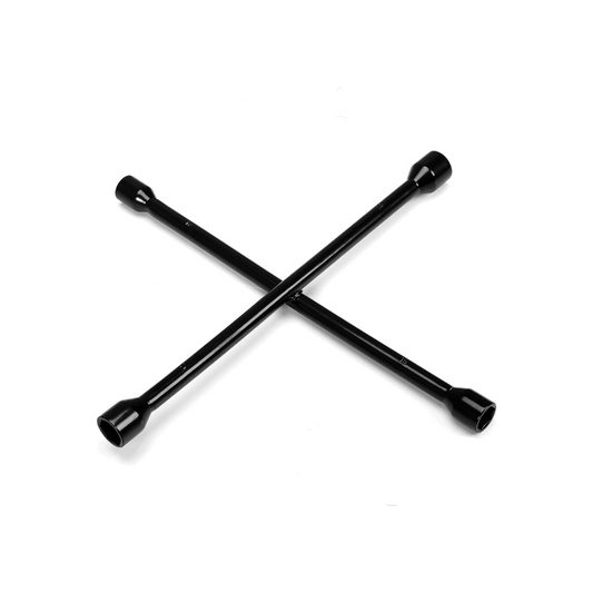 Professional 14" Universal Heavy Duty 4-Way Cross Lug Wrench, Black