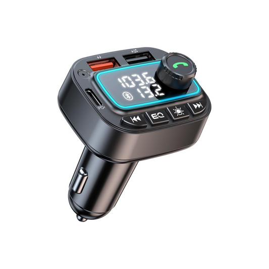 Handsfree Call Car Charger,Wireless Bluetooth FM Transmitter Radio Receiver, Mp3 Audio, Dual USB Port, charger & car voltage meter