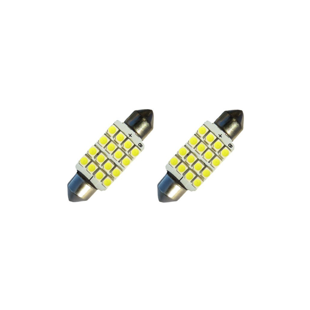 2x 42mm(1.65") 16 SMD Super Bright LED Bulb 211, 212, 211-2, 212-2, 578