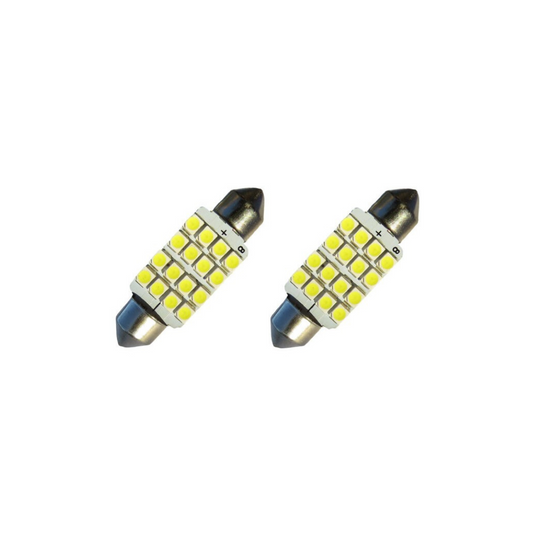 2x 42mm(1.65") 16 SMD Super Bright LED Bulb 211, 212, 211-2, 212-2, 578