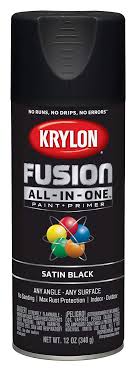 Krylon Satin Black Fusion All-In-One Paint Spray