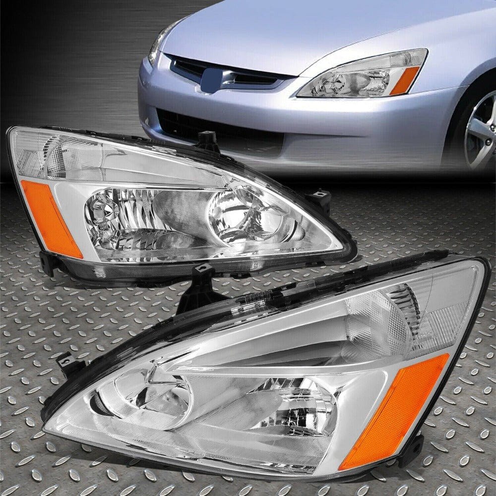 RASE Tire and Auto LLC 03-07 HONDA ACCORD CHROME AMBER CORNER HEADLIGHT