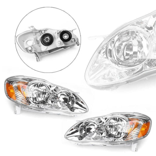 RASE Tire and Auto LLC 03-08 Toyota Corolla Headlight Assembly Driver & Passenger Side