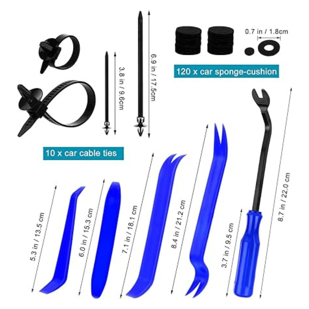 RASE Tire and Auto LLC  1365 pieces of durable nylon push retainer clips, covering 44 of the most popular sizes for automotive use.