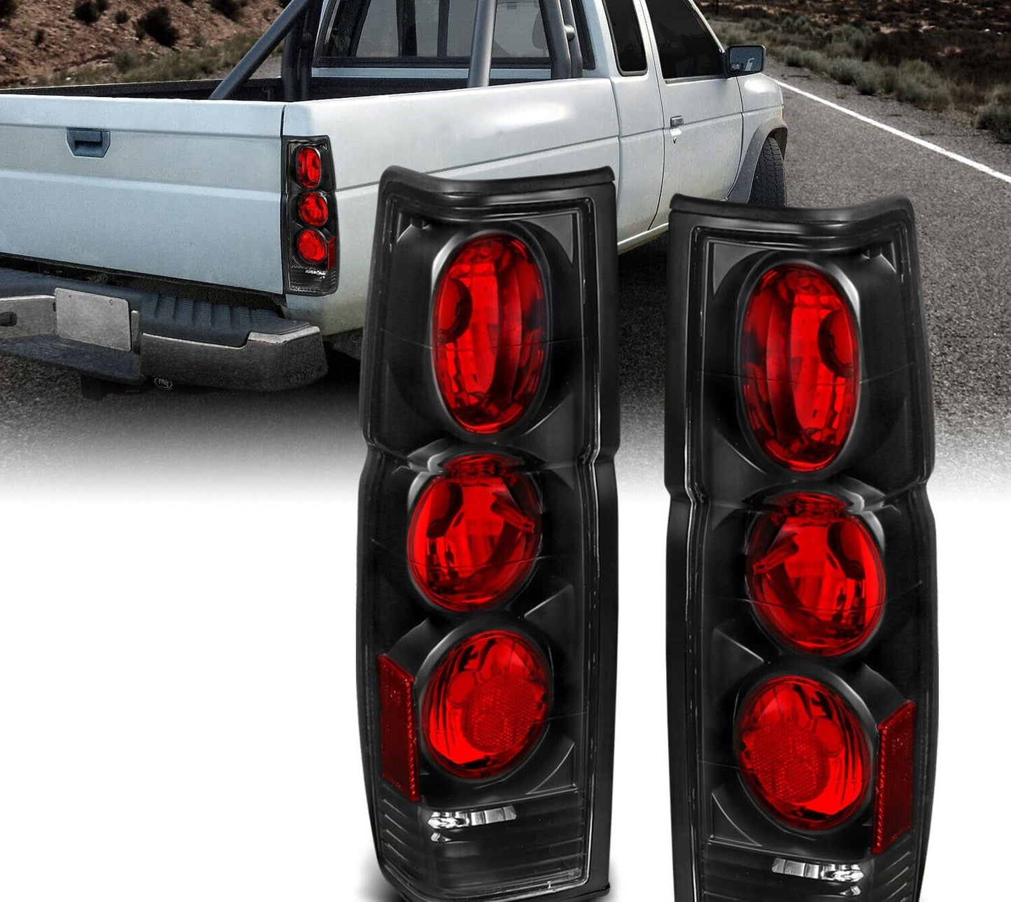 RASE Tire and Auto LLC 1986-1997 Rear Brake Tail Lights Pair For Hardbody Pickup D21 JDM