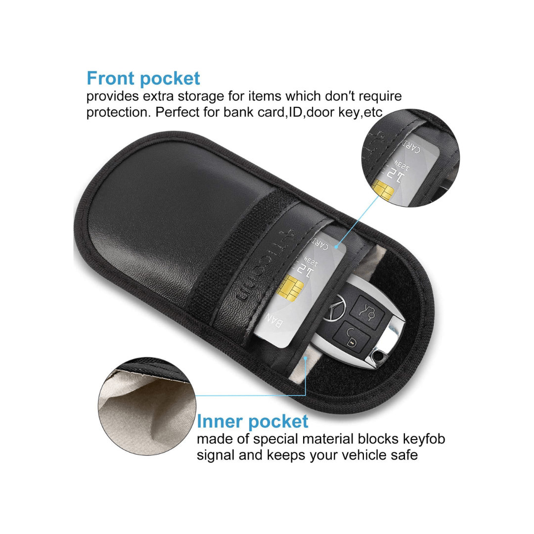 RASE Tire and Auto LLC 1X Bag for Key Fob Protector - Car RFID Signal Blocking, Anti-Theft Pouch, Anti-Hacking Case Blocker