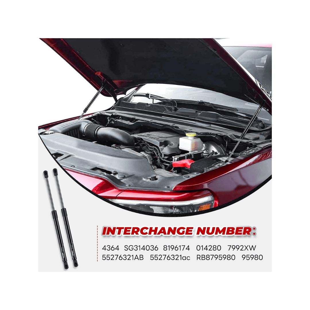 RASE Tire and Auto LLC 2 Front Hood Gas Lift Supports Struts 4364 Compatible for 2002-2010 Dodge Ram 1500/2500/3500/4500/5500 Spring Shocks