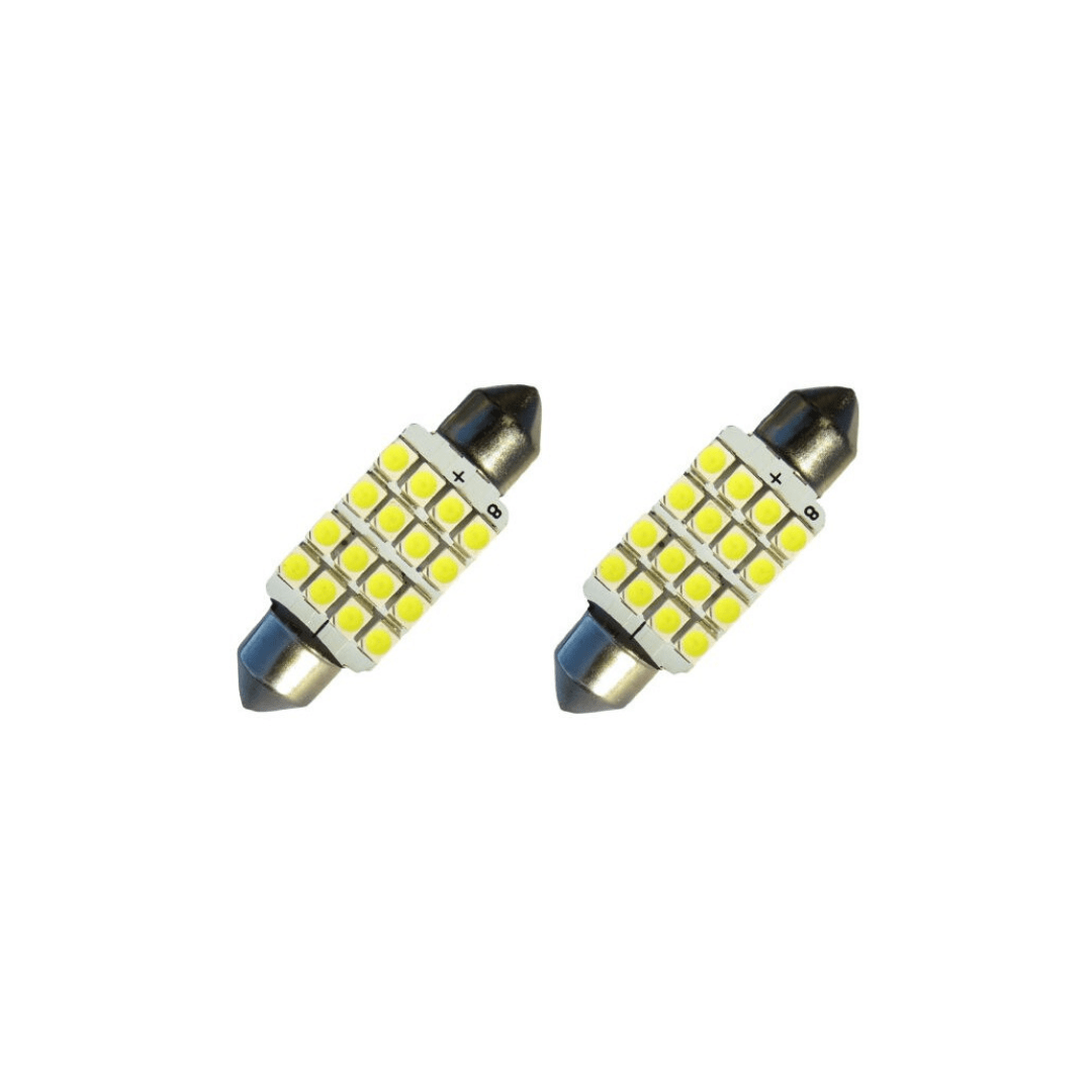 RASE Tire and Auto LLC 2x 42mm(1.65") 16 SMD Super Bright LED Bulb 211, 212, 211-2, 212-2, 578