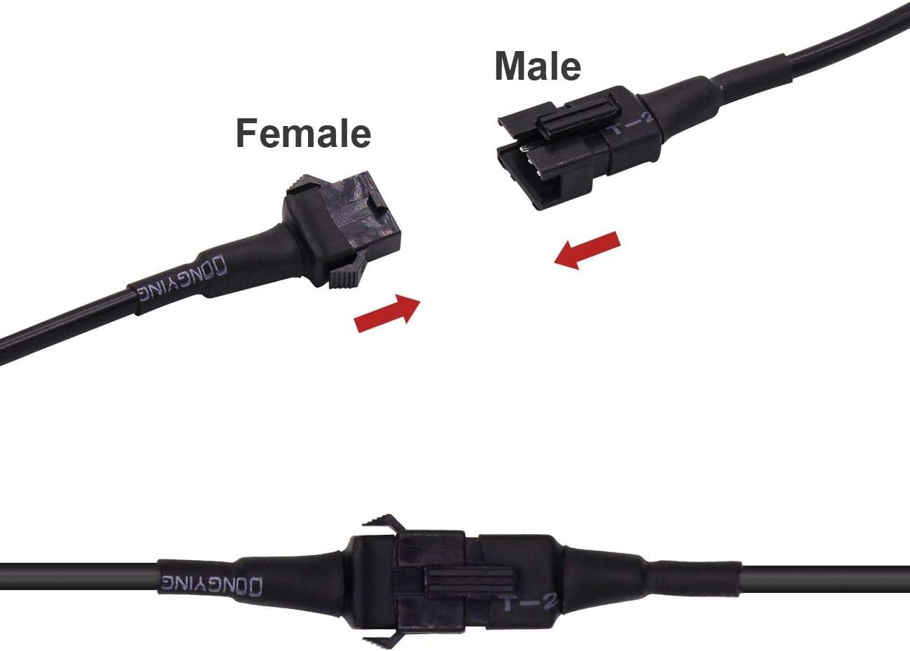 RASE Tire and Auto LLC 4 PCS 47 inch Extension Cables for Use with LED Rock Lights, RGB NEON Accent Kits for LED Motorcycle ATV, SUV Car Light Multi-Color Neon Strip (4pcs)