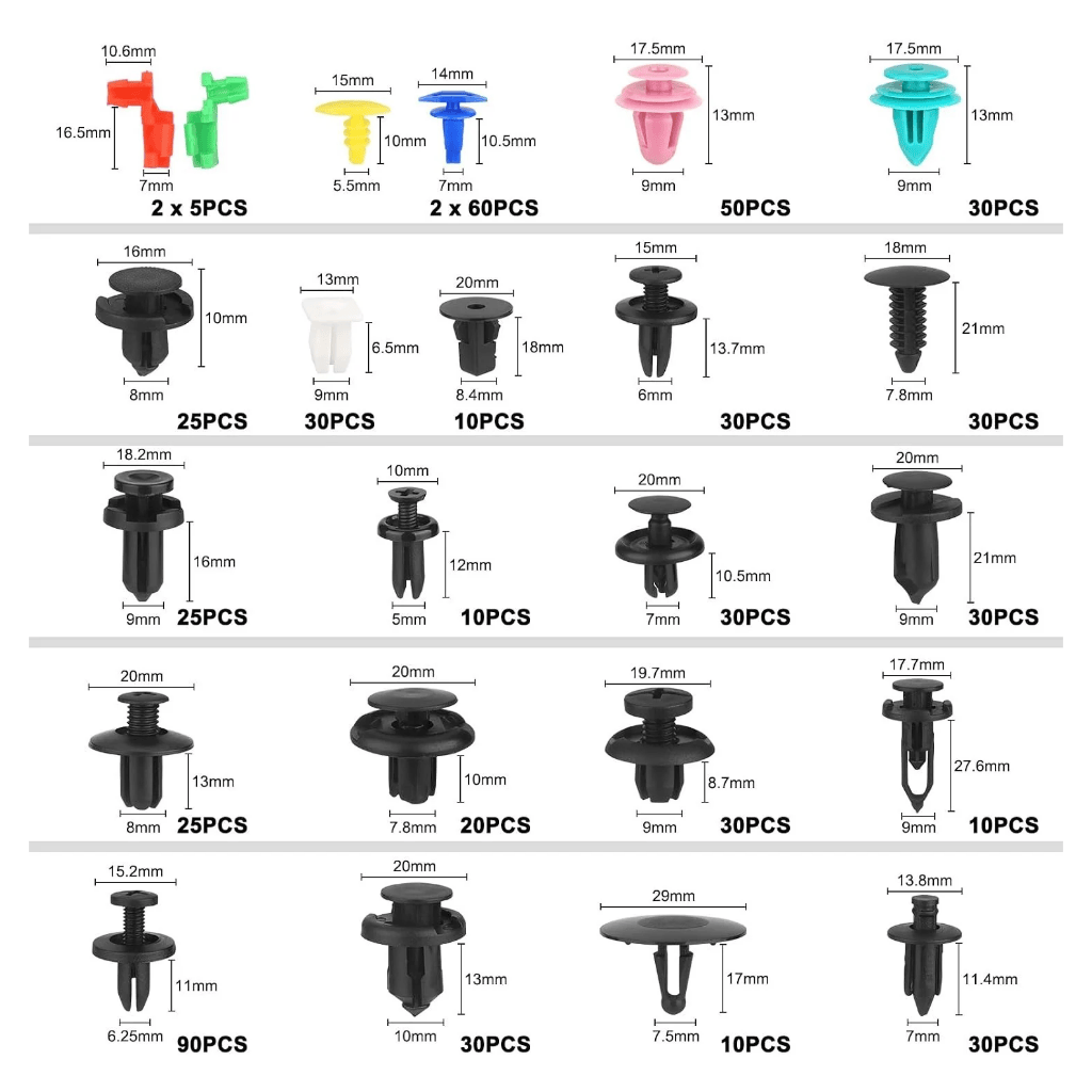 RASE Tire and Auto LLC  725PCS Car Push Retainer Clips & Auto Fasteners Assortment