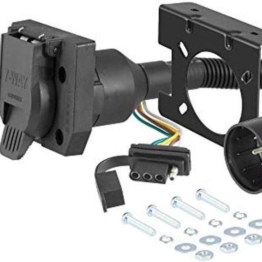 RASE Tire and Auto LLC  car parts CURT 55774 Dual-Output Vehicle-Side 7-Pin, 4-Pin Connectors, Factory Tow Package and USCAR Socket Required, Black