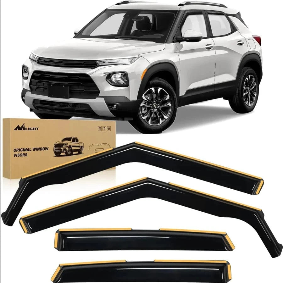 Rase Tire and Auto LLC car parts in Channel Rain Guards for Chevy Trailblazer 2021 2022 2023 2024
Window Deflectors,Vent Window Visors-4pcs